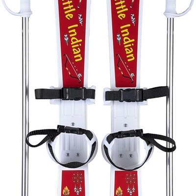 Pair of Skiis with Poles and Strap Binding for Children 70cm