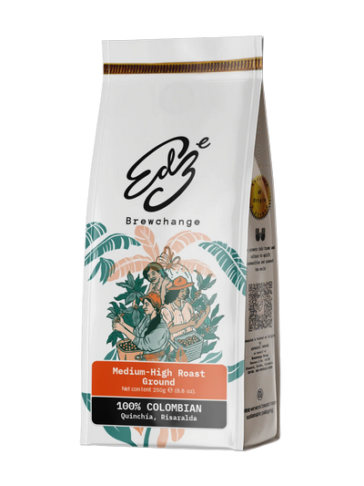 White Label Columbian Organic - Medium-High Roast GROUND COFFEE